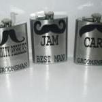 6 Personalized Flask. Great Groomsman Gifts