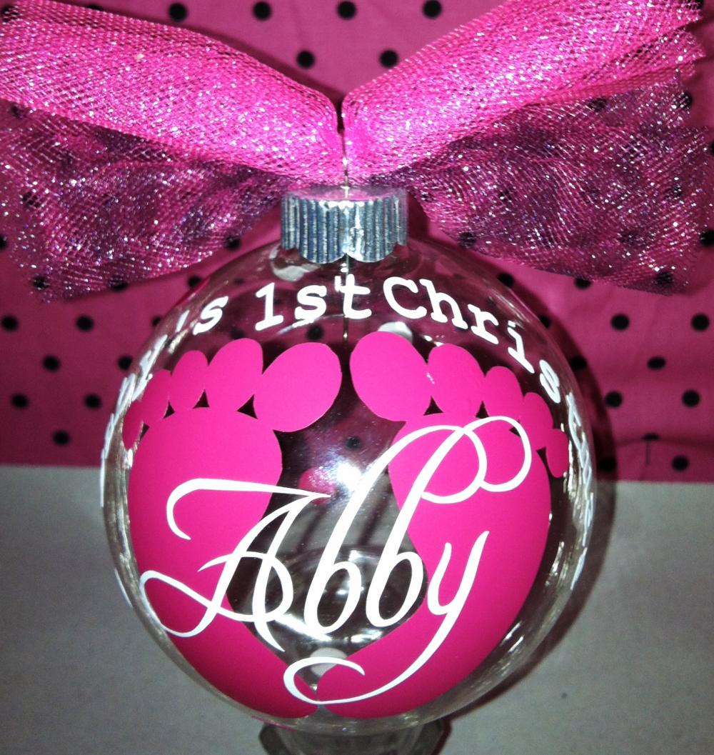 Baby's First Christmas. Can Be Any Color Combo You Want.personalized Christmas Ornaments. Any Name/initial/phrase You Would Like